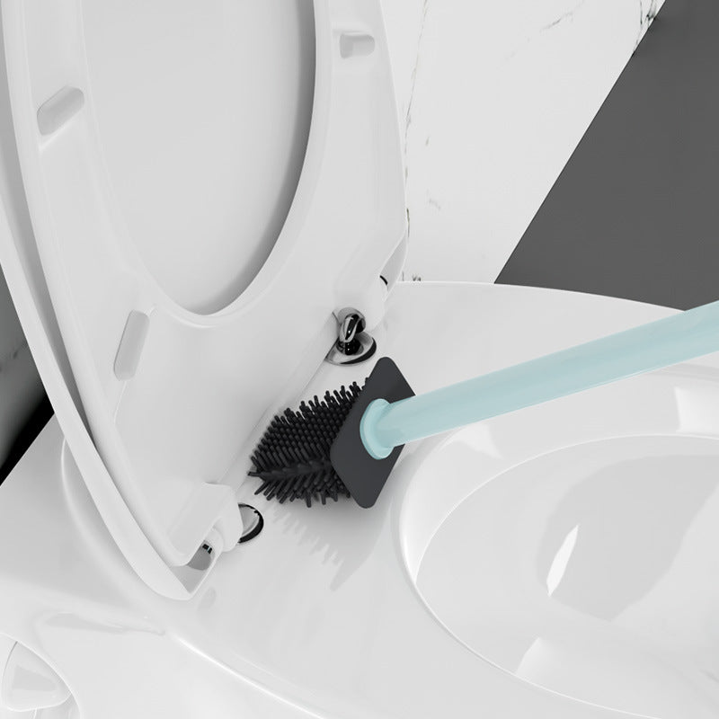 Silicone Toilet Brush With Replaceable Head And Holder