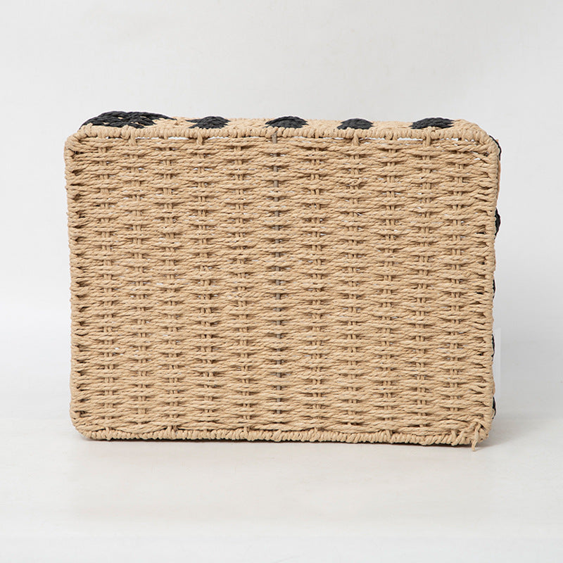 Handwoven Storage Basket For Desk And Cosmetics