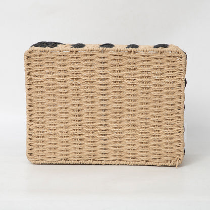 Handwoven Storage Basket For Desk And Cosmetics